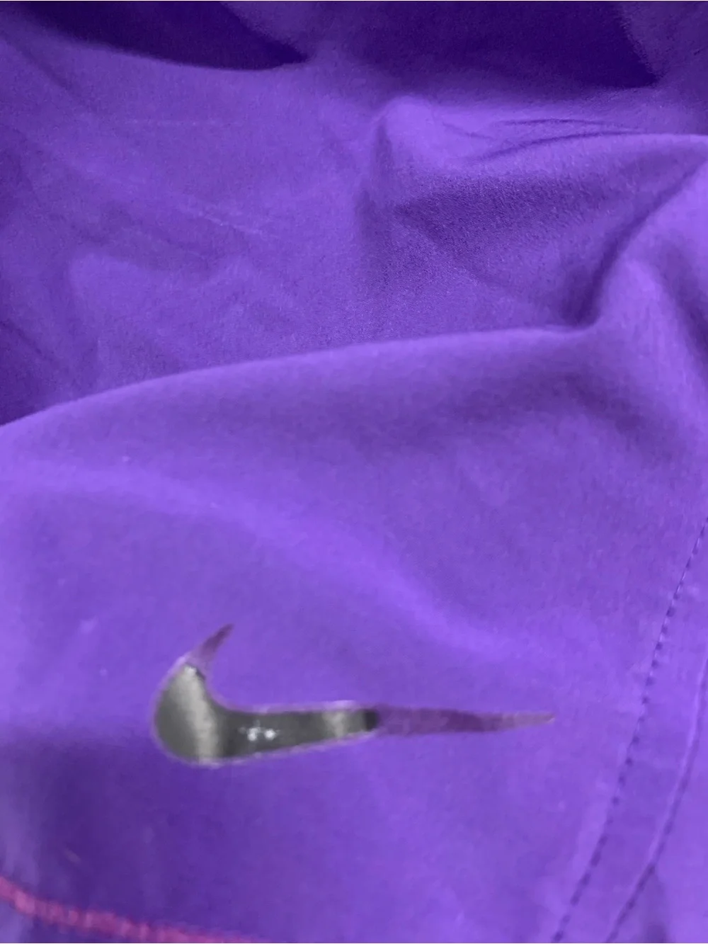 Men's Nike Purple Athletic Shorts with Gray Side Panels